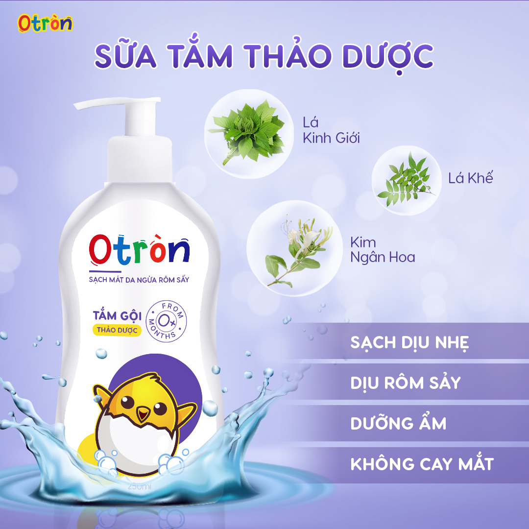 Công dụng của sữa tắm gội O Tròn