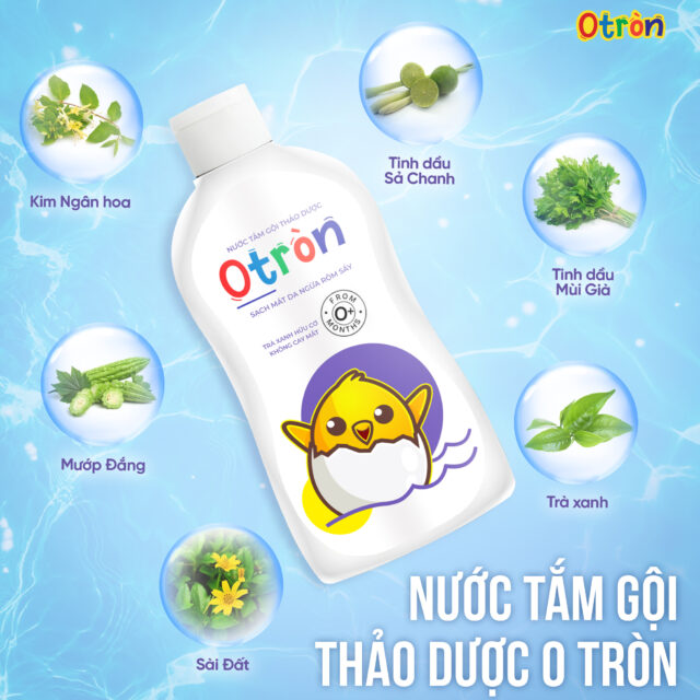 Nước tắm thảo dược O Tròn với thành phần từ thảo dược thiên nhiên