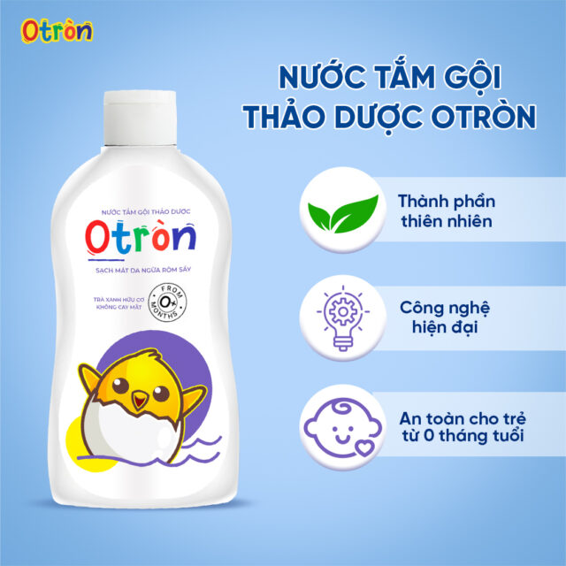 Nước tắm thảo dược O Tròn an toàn cho bé từ 0 tháng tuổi 